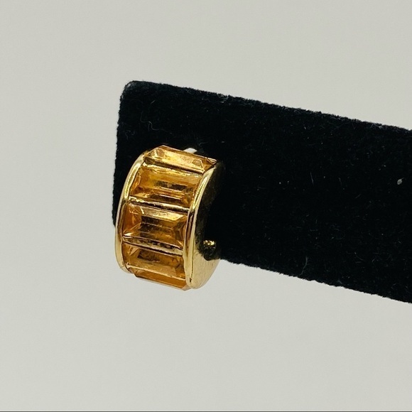 Jewelry Set Earrings Necklace Peach Crystals - Picture 5 of 12